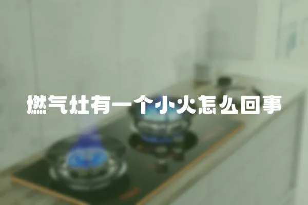 燃氣灶有一個小火怎么回事