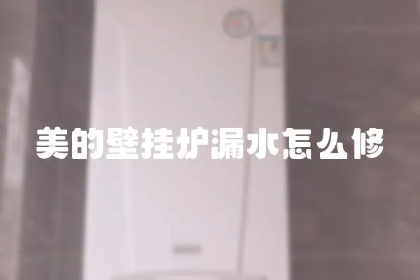 美的壁掛爐漏水怎么修