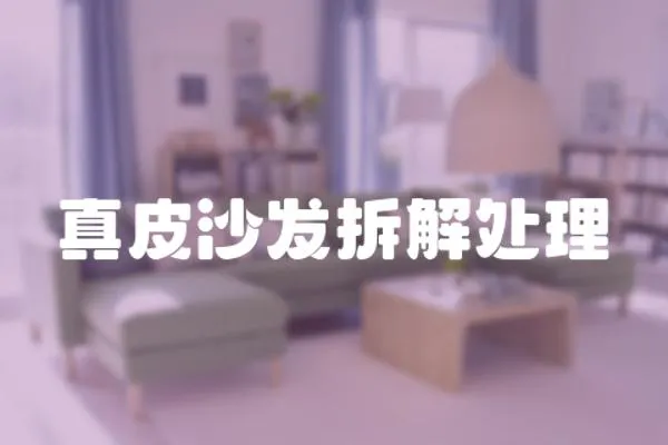 真皮沙發拆解處理