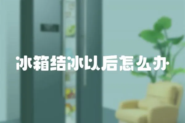 冰箱結冰以后怎么辦