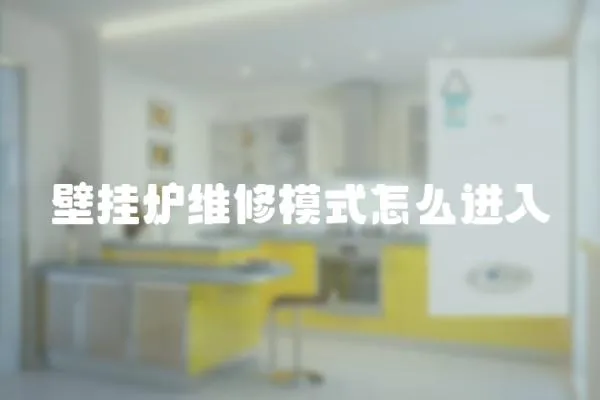 壁掛爐維修模式怎么進入