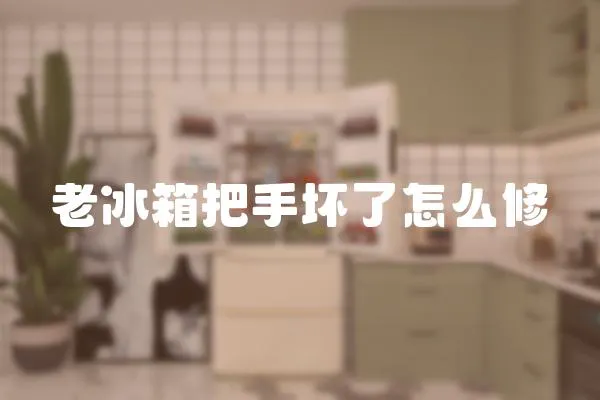 老冰箱把手壞了怎么修