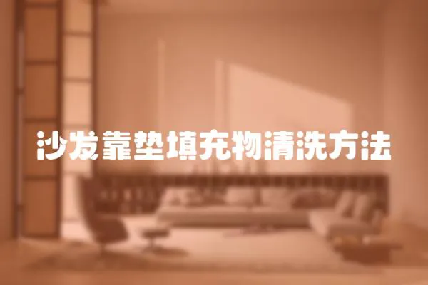 沙發(fā)靠墊填充物清洗方法