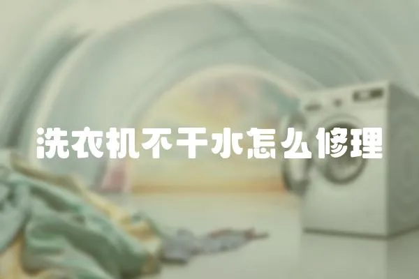 洗衣機不干水怎么修理