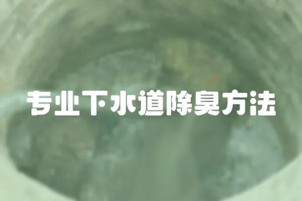 專業下水道除臭方法