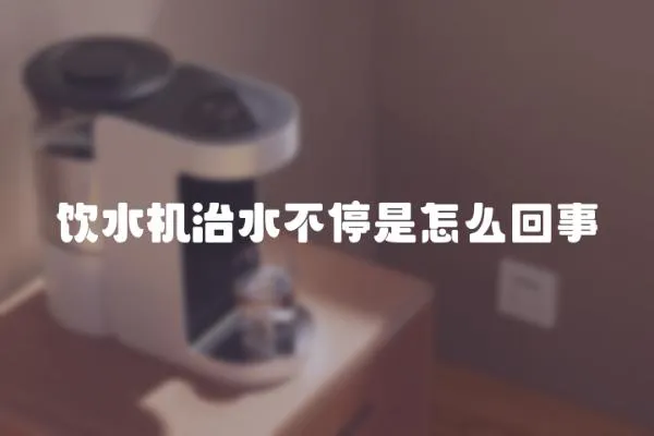 飲水機(jī)治水不停是怎么回事