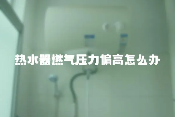 熱水器燃氣壓力偏高怎么辦