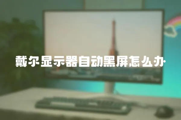 戴爾顯示器自動黑屏怎么辦