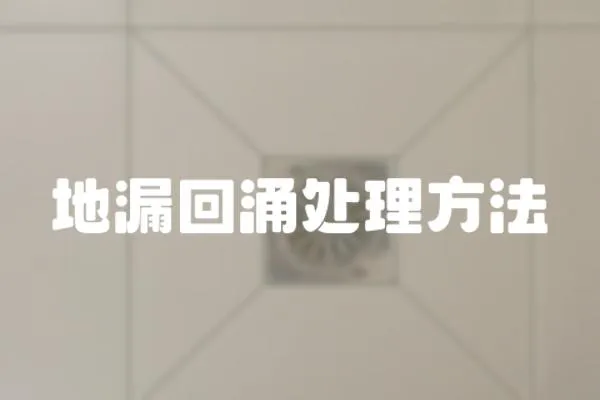 地漏回涌處理方法