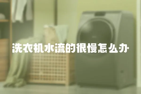 洗衣機水流的很慢怎么辦