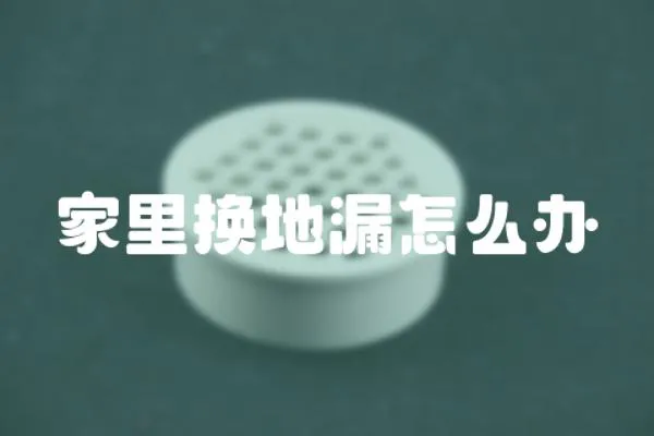 家里換地漏怎么辦