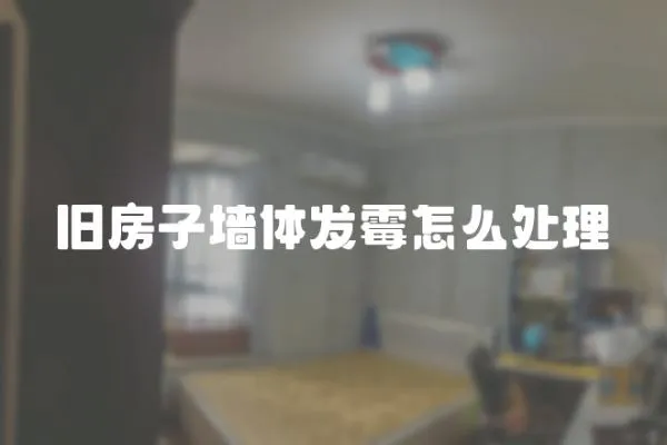 舊房子墻體發霉怎么處理