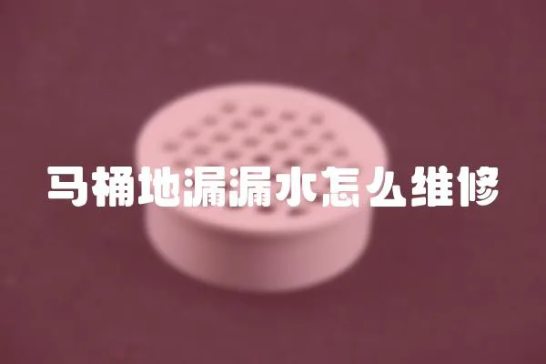 馬桶地漏漏水怎么維修