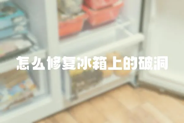 怎么修復冰箱上的破洞