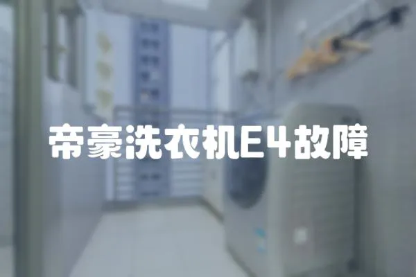 帝豪洗衣機E4故障