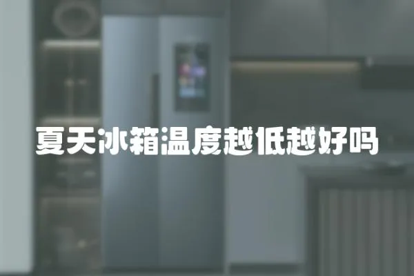 夏天冰箱溫度越低越好嗎