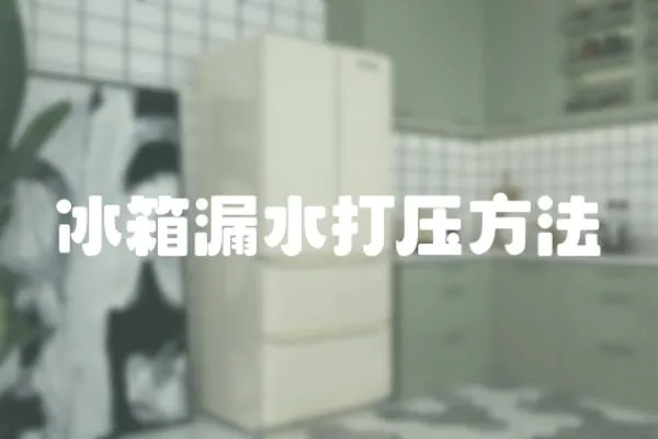 冰箱漏水打壓方法