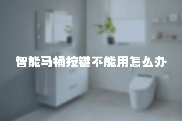 智能馬桶按鍵不能用怎么辦