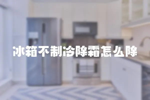 冰箱不制冷除霜怎么除