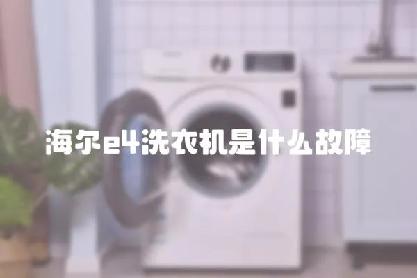 海爾e4洗衣機是什么故障