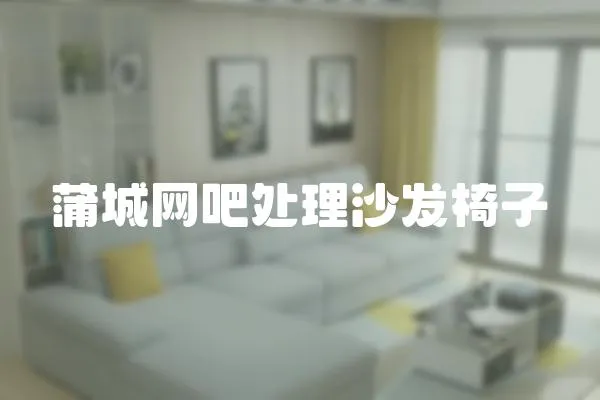 蒲城網吧處理沙發椅子