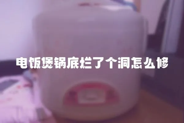 電飯煲鍋底爛了個(gè)洞怎么修