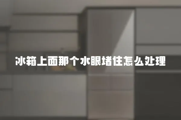 冰箱上面那個水眼堵住怎么處理
