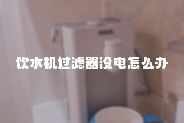 飲水機過濾器沒電怎么辦