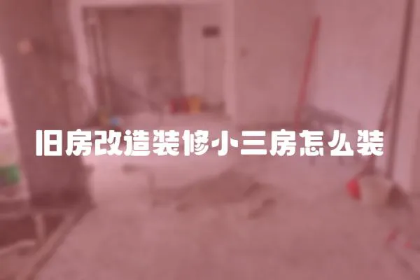 旧房改造装修小三房怎么装