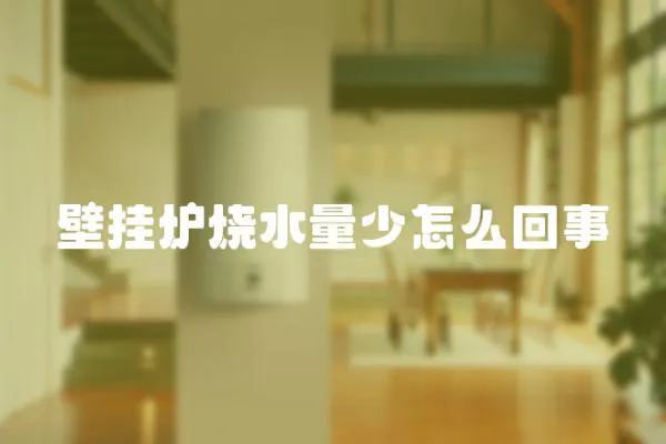 壁掛爐燒水量少怎么回事