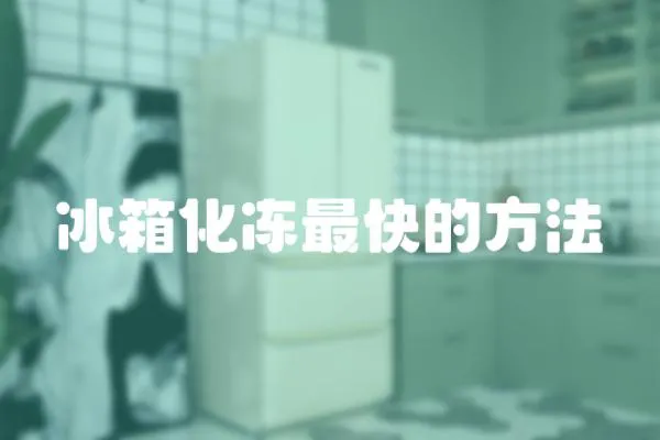 冰箱化凍最快的方法