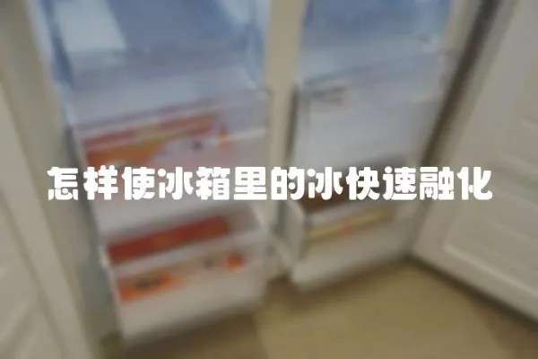 怎樣使冰箱里的冰快速融化