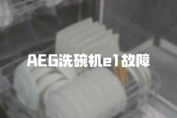 AEG洗碗機e1故障