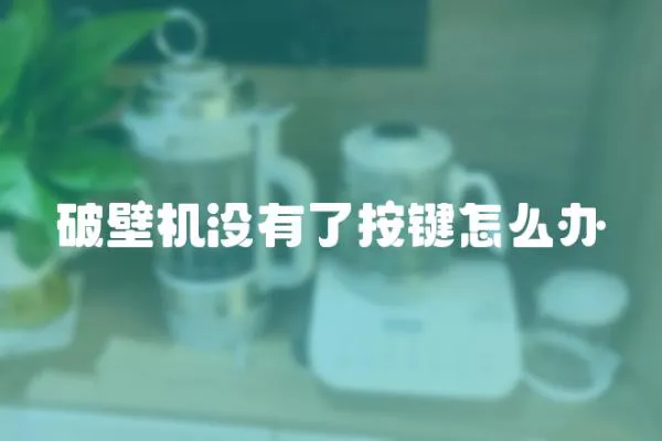 破壁機(jī)沒有了按鍵怎么辦