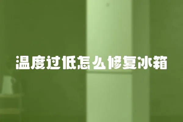 溫度過低怎么修復(fù)冰箱