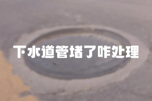 下水道管堵了咋處理