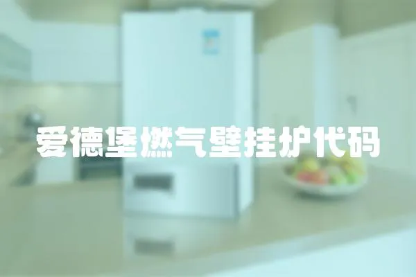 愛德堡燃氣壁掛爐代碼