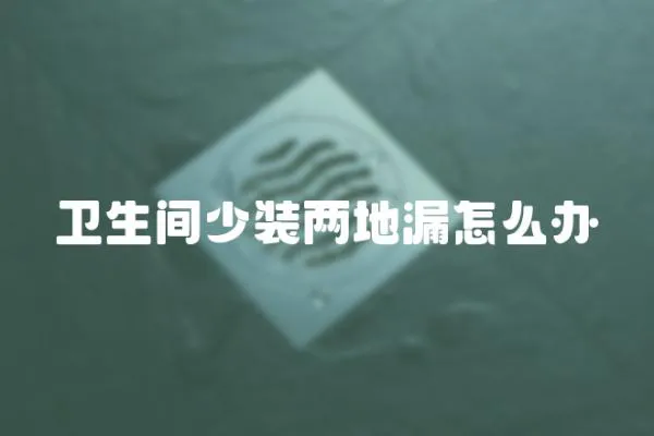 衛(wèi)生間少裝兩地漏怎么辦