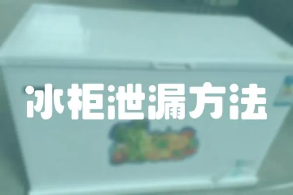 冰柜泄漏方法
