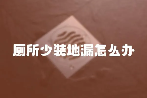 廁所少裝地漏怎么辦