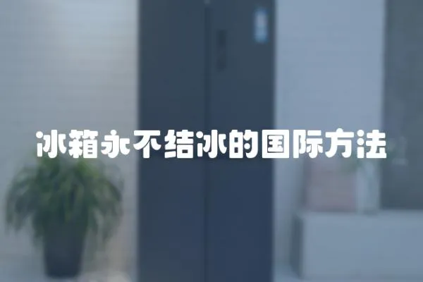 冰箱永不結(jié)冰的國際方法