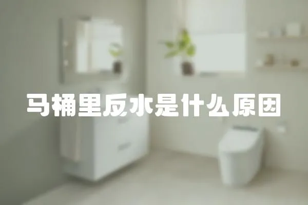 馬桶里反水是什么原因