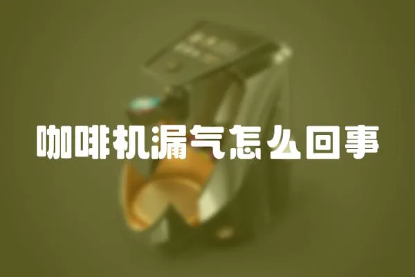 咖啡機漏氣怎么回事