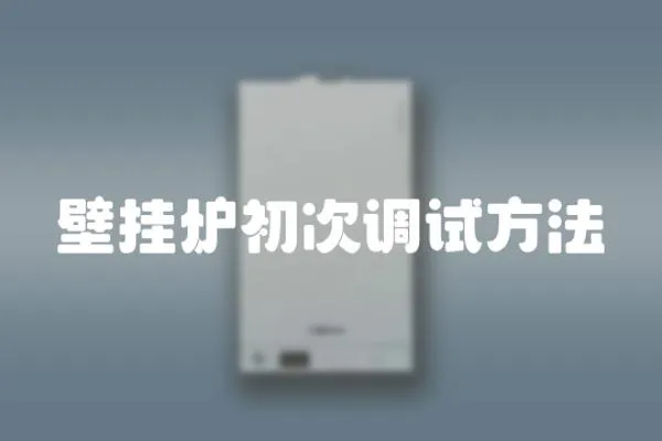 壁掛爐初次調(diào)試方法