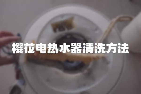 櫻花電熱水器清洗方法