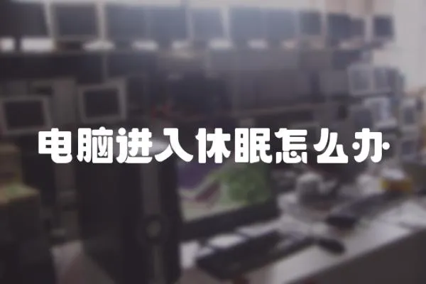 電腦進入休眠怎么辦