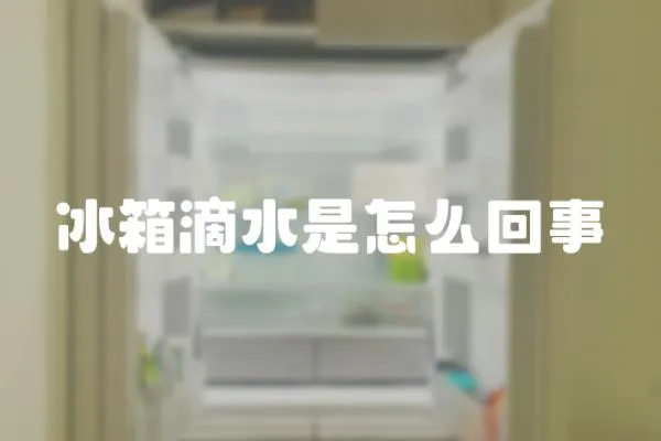 冰箱滴水是怎么回事