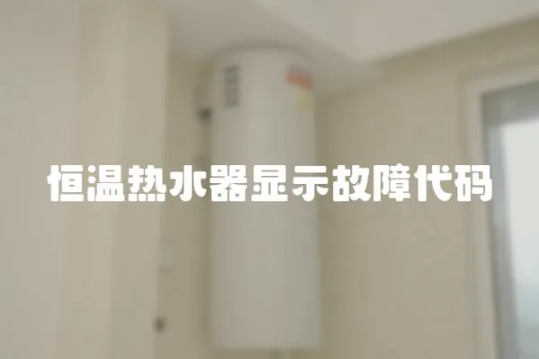 恒温热水器显示故障代码