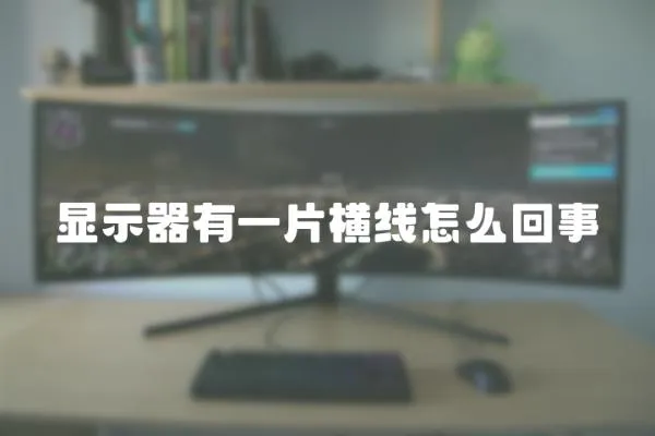 顯示器有一片橫線怎么回事