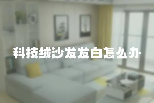 科技絨沙發發白怎么辦